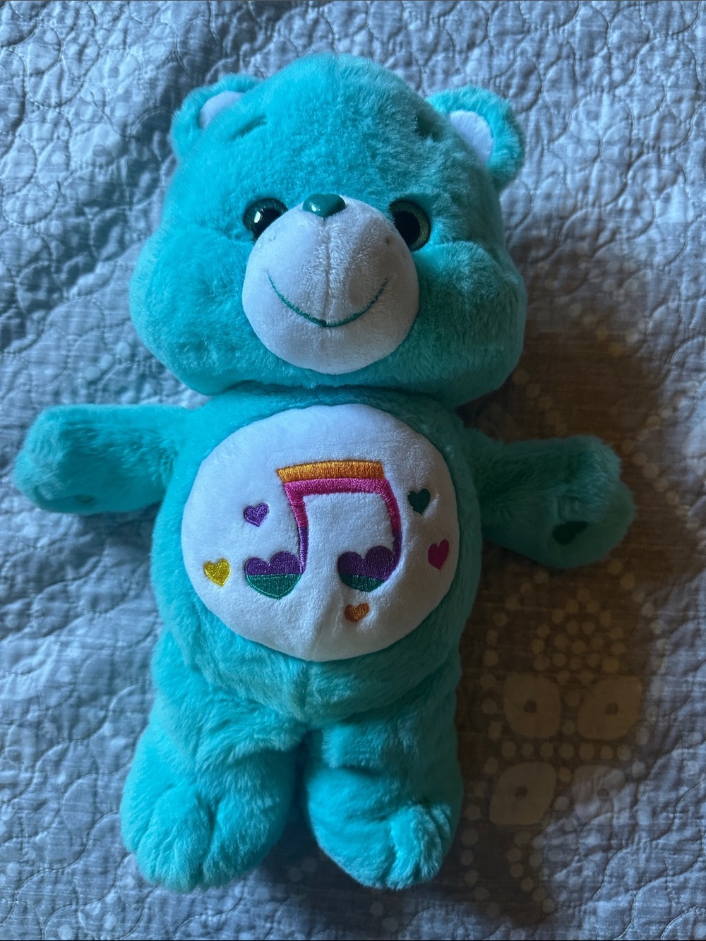 Plush Teal Care Bear Heartsong